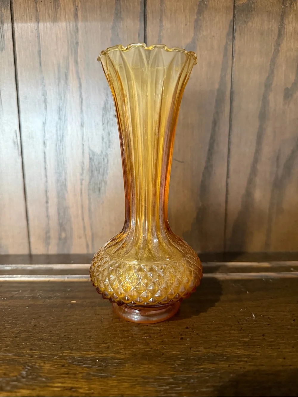Amber Glass Decorative Bud Vase - Home Accents -6